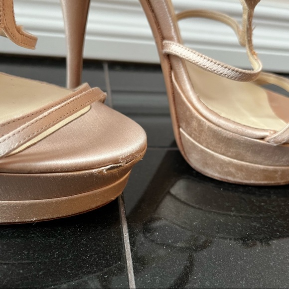 Unworn size 37 VERSACE platform satin heels - Picture 5 of 6